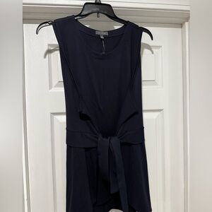 The Limited Sleeveless Navy Tie-Waist shirt